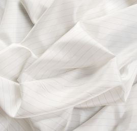 Podšívka žakárová proužky černá/lomená bílá