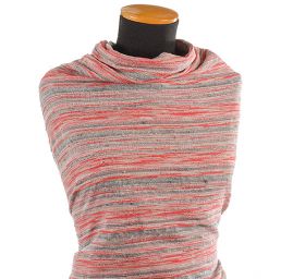 Látka Art Fabrics vlna směs červeno/šedý melír