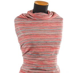 Látka Art Fabrics vlna směs šedočervený melír