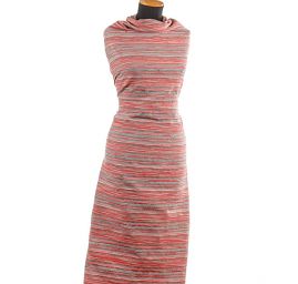 Látka Art Fabrics vlna směs šedočervený melír