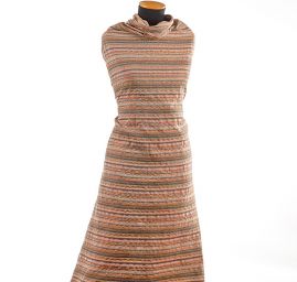 Kostýmová látka vlna směs rezavý melír