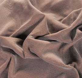 Kostýmová látka bavlna směs hnědobílá