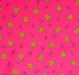 Bavlněná látka drobné květy  fuchsiová