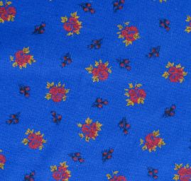 Bavlněná látka drobné květy modrá