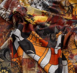 Úplet středně silný koláž hnědý