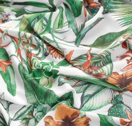 Žoržetová pletenina design MarLen tisk tropico