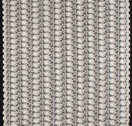 Krajka výšivka květů na tylu krémová