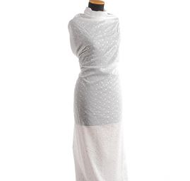 Krajka madeira bavlněná bílá drobný květinový vzor