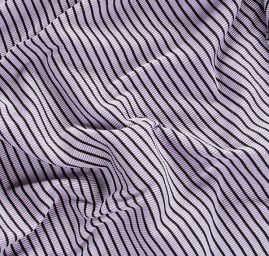 Úplet bavlna směs černé proužky fialový