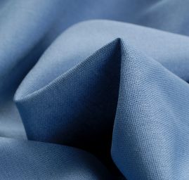 Len pružný viskoza směs jeans pastelově modrá