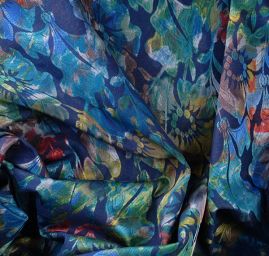 Žákárová látka vzor květy oboustranná