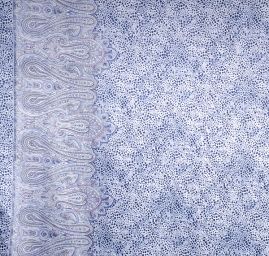 Satén digitální tisk zvířecí motiv a kašmírová bordura