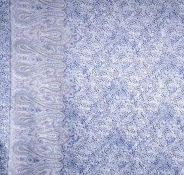 Satén digitální tisk zvířecí motiv a kašmírová bordura