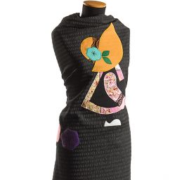 Kreativní textilní aplikace panenka velká