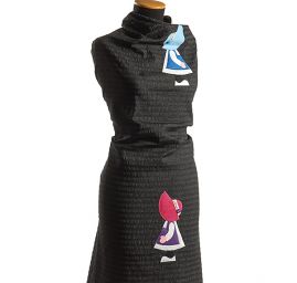 Kreativní textilní aplikace panenky modrá/růžová