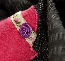 Kreativní textilní aplikace panenky modrá/růžová