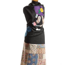 Kreativní textilní aplikace panenka