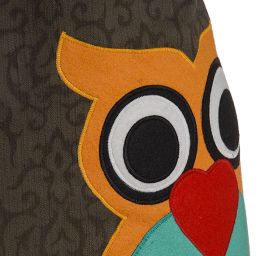 Kreativní textilní aplikace sova/strom