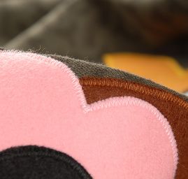 Kreativní textilní aplikace sova/strom 