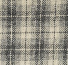 Tvídová vlněná látka káro slonová kost/šedá