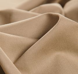 Bavlněná pružná látka khaki hnědá