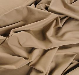 Bavlněná pružná látka khaki hnědá