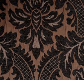 Dekorační látka s rorkovým vzorem černohnědá