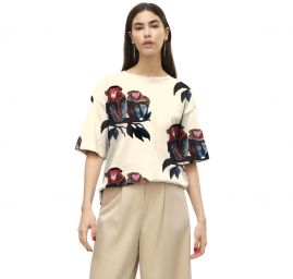 Žoržetová pletenina design MarLen tisk opice