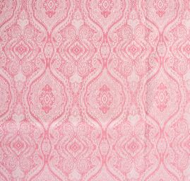 Žakárová látka vzor ornament růžová smetanová