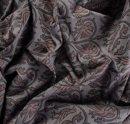 Replika historické tkaniny Arras fialová/šedá