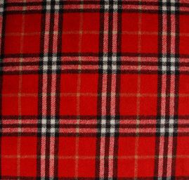 Kostýmová látka vlna směs s vlasem  kostka červená