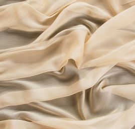 Šifon plise ecru béžový