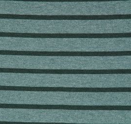 Bavlněná pletenina tunel vzor proužků zelená