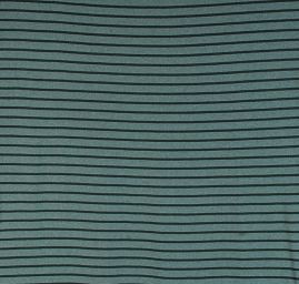 Bavlněná pletenina tunel vzor proužků zelená