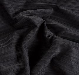 Manšestr pevný bavlněný široké/úzké pruhy černý