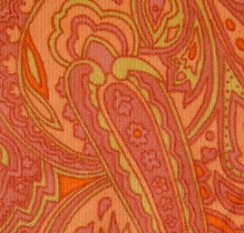 Manšestr prací kord paisley ornament hnědý