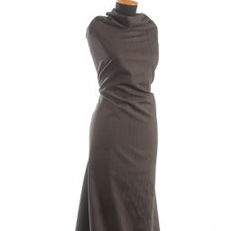 Pružná bavlněná látka žakár proužky hnědá