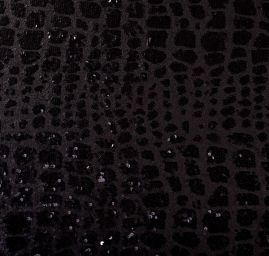 Úplet s flitry černý