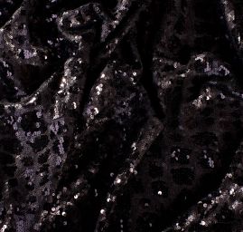 Úplet s flitry černý