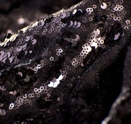 Úplet s flitry černý