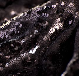 Úplet s flitry černý