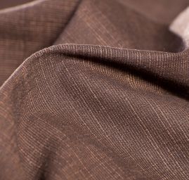 Imitace jeansoviny hnědokrémový melír