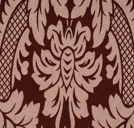 Replika historické tkaniny Rokoko hnědovínová/rex
