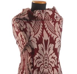 Replika historické tkaniny Rokoko vínová/rex