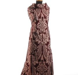 Replika historické tkaniny Rokoko vínová/rex