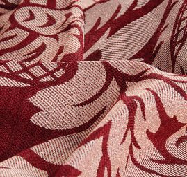 Replika historické tkaniny Rokoko vínová/rex