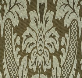 Replika historické tkaniny Rokoko khaki