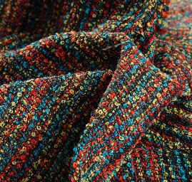 Kostýmová látka buklé Art Fabrics barevný melír 