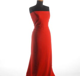 Kostýmová látka lesklá červená