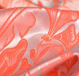 Žakárová látka vzor květy oboustranná